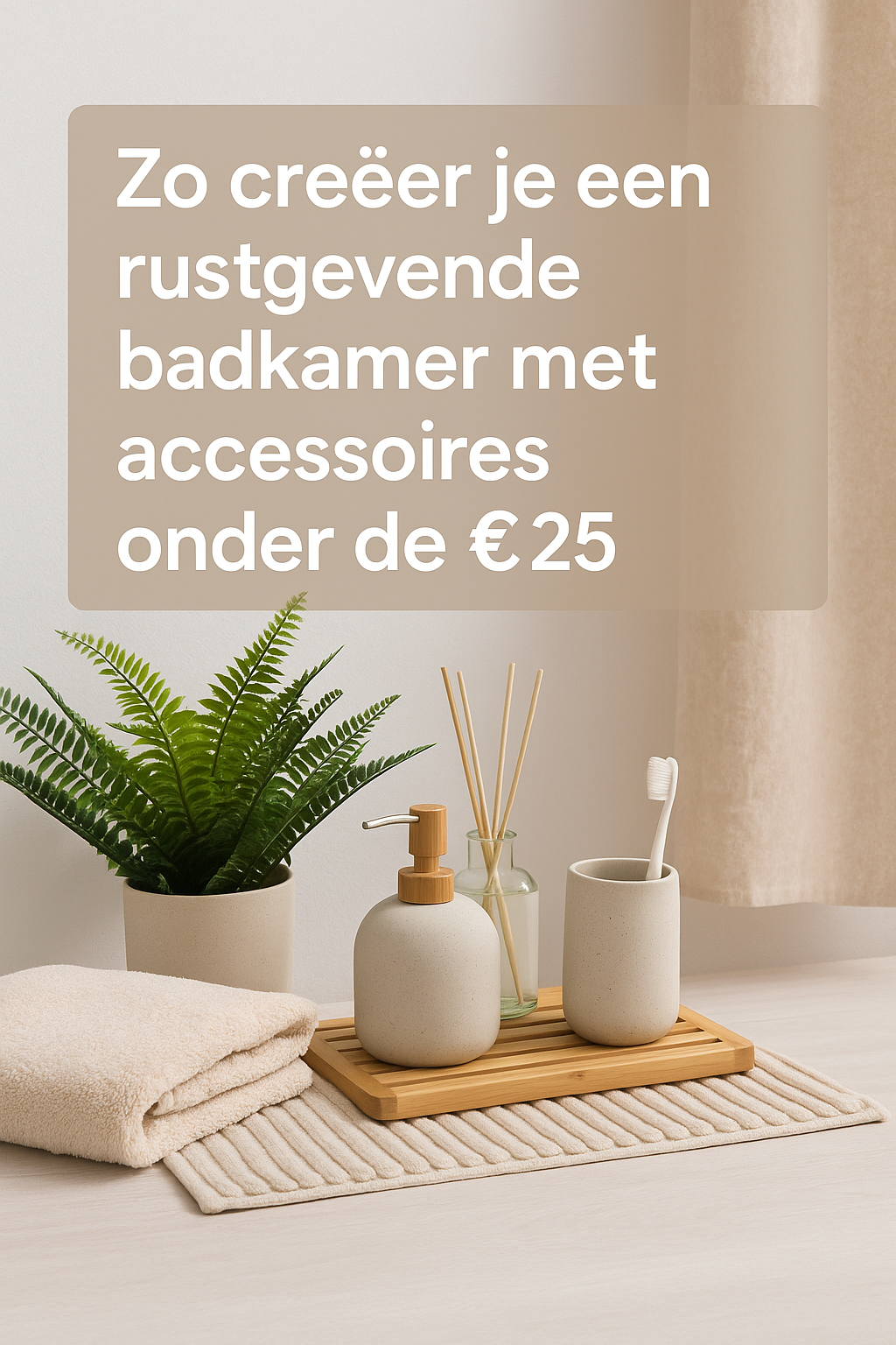 Zo creëer je een rustgevende badkamer met accessoires onder de €25