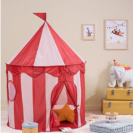 Atmosphera Circus speeltent voor kinderen - D100 x H135 cm - rood/wit - speelhuisjes