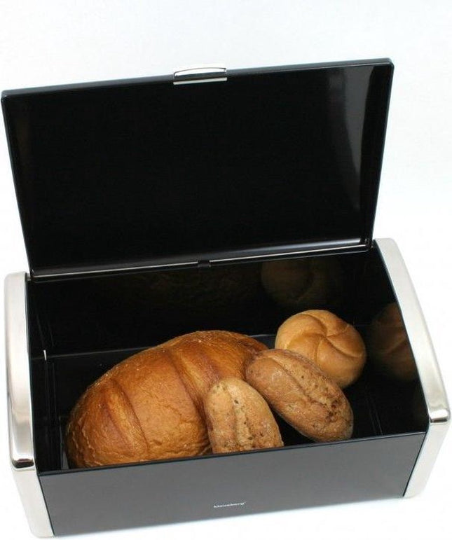 Klausberg 7272 - Broodtrommel - zwart - vierkant - 39.5 x 21.5 x 17 cm