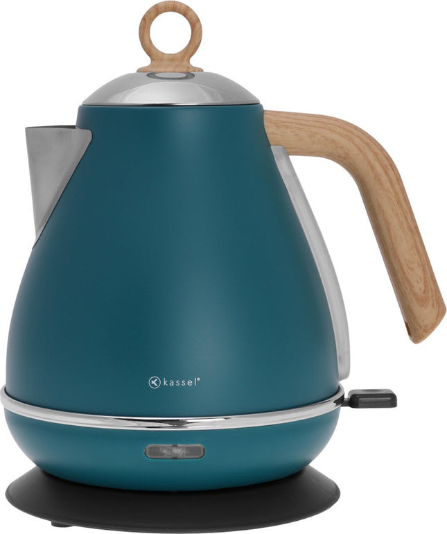 Kassel 93222 - Retro Waterkoker - 1,7L - RVS - Blauw