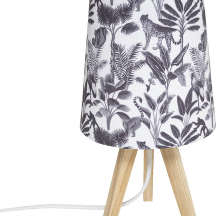 Atmosphera Kids Nachtlamp Jungle D13x24cm - Zwart/Wit - E14