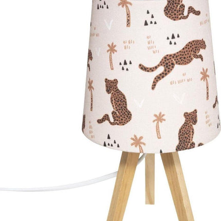 Kinderlamp - nachtlamp - Jungle Panter - Licht Rose - Baby of kinderkamer - 13x13