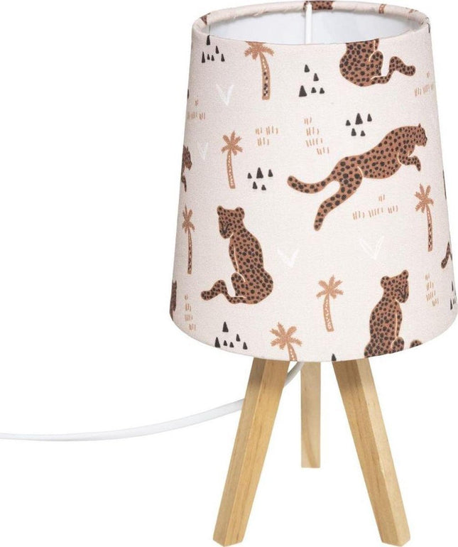 Kinderlamp - nachtlamp - Jungle Panter - Licht Rose - Baby of kinderkamer - 13x13