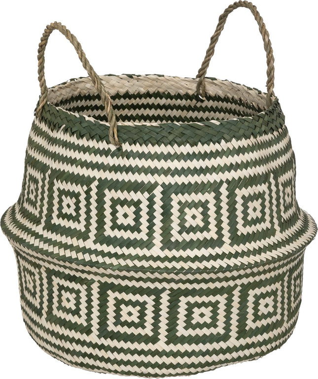 Rieten Mand - Zeegras Naturel groen en naturel 35 x 40 cm - Bloempot