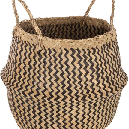 Atmosphera Opbergmand Imran - rond - riet - D35 x H40 cm - decoratie mand