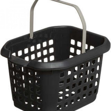 5Five Wasknijpers ophang mandje/bakje - 22 x 13 x 17 cm - wit - kunststof - Wasknijpers opbergen - Knijpermandje