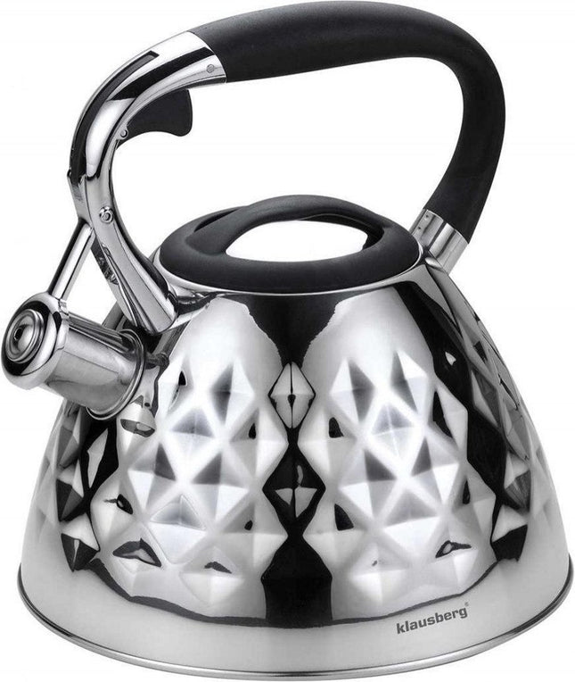 Klausberg 7413 - Fluitketel - Diamond zilver - 3 liter