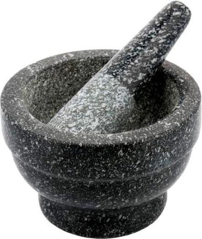 Marmeren vijzel met stamper Ø12x8cm
