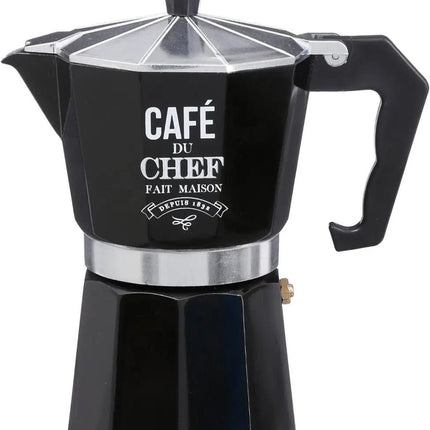 Secret de Gourmet Moka pot/percolator- aluminium - 300 ml - zwart