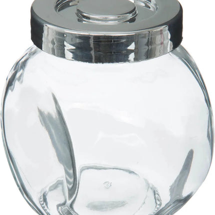 5Five Kruidenpotten set - 4x stuks van 200 ml - glas - met rvs deksel - luchtdicht - keuken kruidenrek