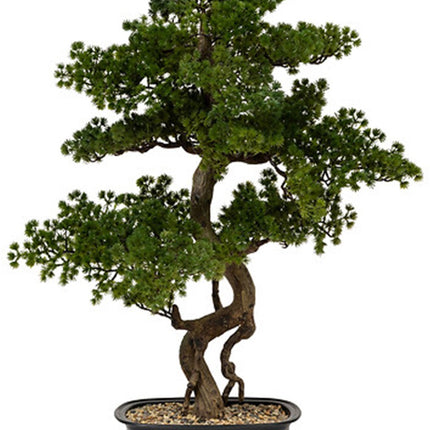 Atmosphera bonsai boom - in keramische pot - 86 cm - kunstplant - groen - Nepplanten - Sierplanten - Japanse stijl