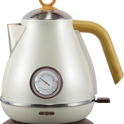 Kassel 93235 - Retro Waterkoker - 1,7L - RVS - Pearl - met thermometer