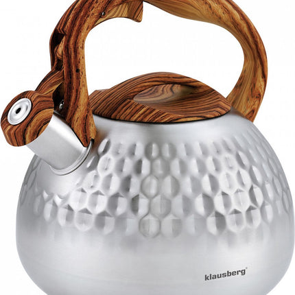 Klausberg KB-7561 - fluitketel - 2.8 L - rvs - alle warmtebronnen