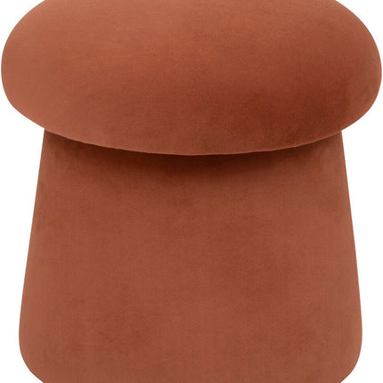 Atmosphera Poef Noa velvet Ø37xH40cm - Amber