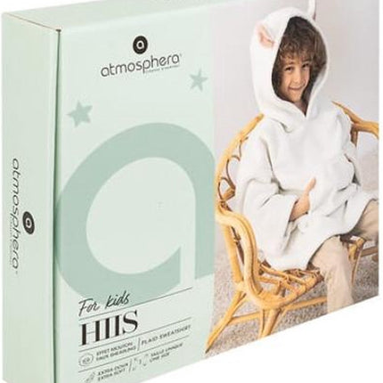 Atmosphera Kids Plaid sweater schaap kind - Trui - Extra zacht - Fleece trui - ONE SIZE - 3 tot 10 jaar - Met zakken
