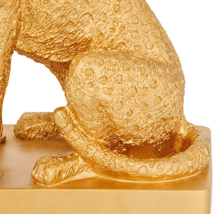 Atmosphera Luipaard Gepi Tafellamp - Ø25xH48cm - Zwart/Goud