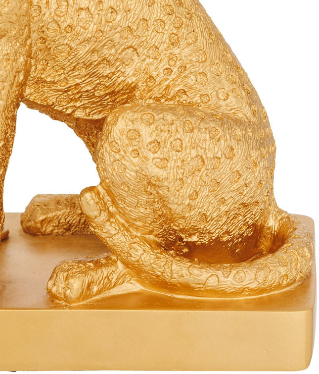 Atmosphera Luipaard Gepi Tafellamp - Ø25xH48cm - Zwart/Goud