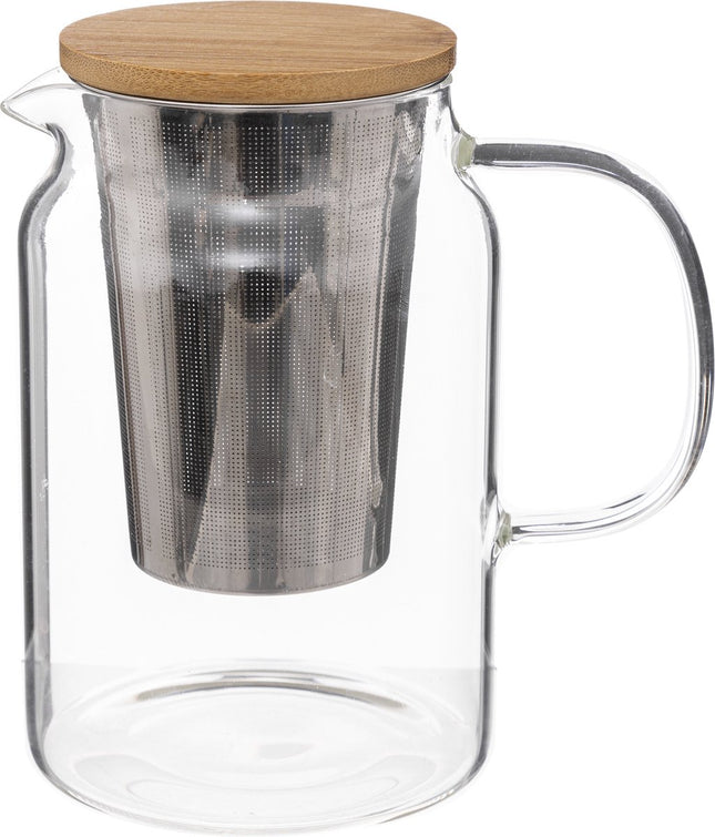Secret de Gourmet Theepot - glas/bamboe - 900 ml