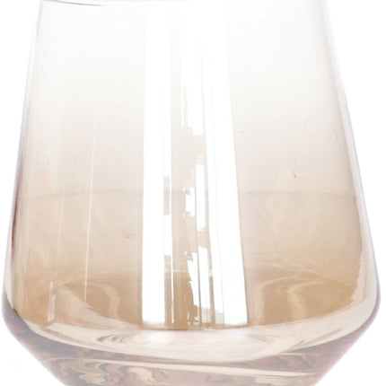 Secret de Gourmet Drinkglazen Olga Crystal - 12x stuks - amber glas - 450 ml - H11 cm - waterglazen - Sapglazen