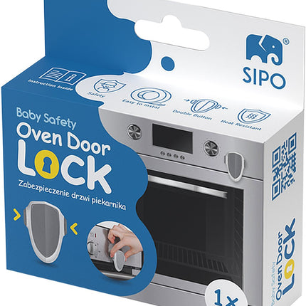 SIPO Ovenslot 9,2x9x2,8 cm - Veiligheidsslot Ovendeur tegen Openen door Kinderen - Eenvoudige Installatie - Slot voor oven - Wit