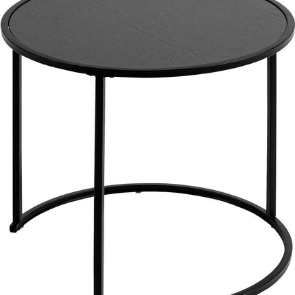Atmosphera Bijzettafels Noah - Ø35/56/54xH45cm - Set van 3 stuks - Zwart