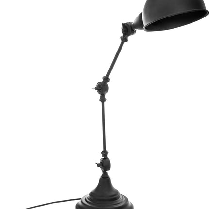BUREAULAMP - TAFELLAMP ZWART - BASALT ROBUUST - VERSTELBAAR  - E14 -  SNOER AAN/UIT