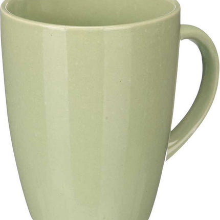 Vessia Design koffie mokken/bekers met oor - 6x stuks - mintgroen - keramiek - 330 ml
