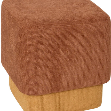 Atmosphera Poef 2-in-1 - 41x30x41cm - Amber/Oker