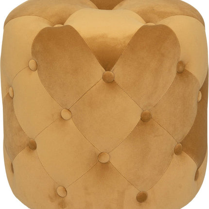 Atmosphera Adriana Poef - Velvet - Oker - Dia 38 cm