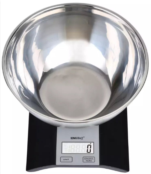 Kinghoff KH1828 Digitale Keukenweegschaal met Kom - 2L - max 5KG -