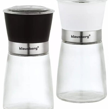 Klausberg KB7257 Zout- en Pepermolen Set - Duurzaam Keramisch Mechanisme - Elegante Glazen Set