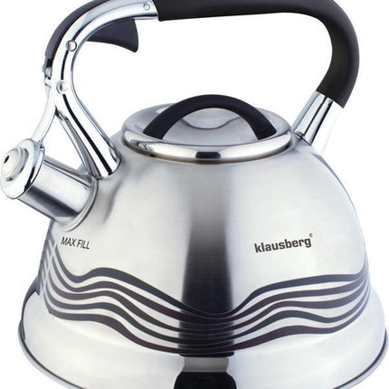 Klausberg KB-7048  fluitketel - 2,7L - rvs - alle warmtebronnen