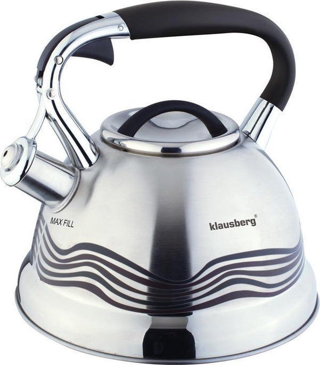 Klausberg KB-7048  fluitketel - 2,7L - rvs - alle warmtebronnen