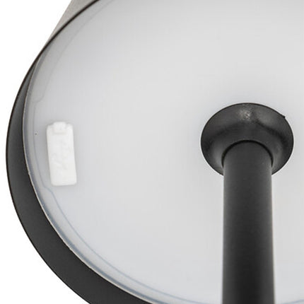 Atmosphera portable tafellamp Cody - zwart - draadloos/oplaadbaar - binnen/buiten - aanraaksensor