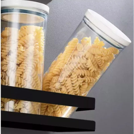 Ruhhy Wandplank - zwart - RVS - L50 cm - zwevend - industrieel - voor badkamer of keuken