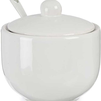 Vessia Suikerpot met deksel - wit - 310 ml - porselein - 10 x 10 x 9,5 cm