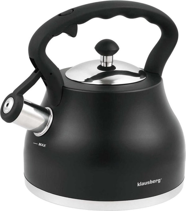 Klausberg 7448 - Fluitketel - zwart - 2.7 liter