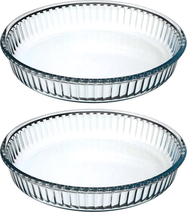 Secret de Gourmet ovenschaal rond - Glas - D26/H4.5 cm - Set 2x