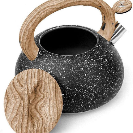 Klausberg 7279 - Fluitketel - zwart - marmer - 2.7 liter