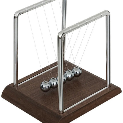 Atmosphera Newton pendel cradle - met 5 ballen - 17 x 15 x 18 cm - Slinger/balanceerballen voor op kantoor/bureau