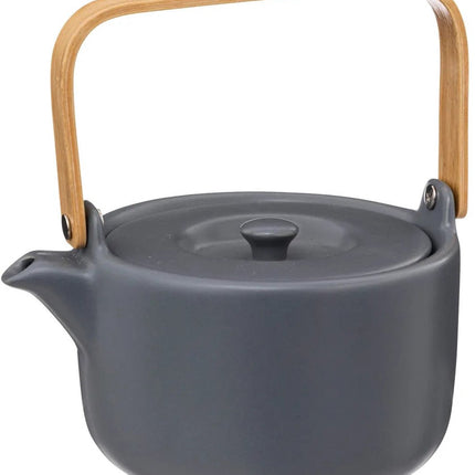 Secret de Gourmet Theepot Penang - Keramiek - met hengsel en zeefje - blauw/grijs - 800 ml