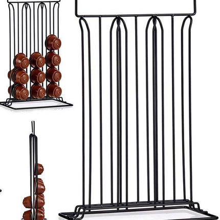 Kinvara Koffie cup/capsule houder/dispenser - metaal - voor 36 cups - 10 x 25 x 38 cm cm - Geschikt voor Dolce Gusto cups