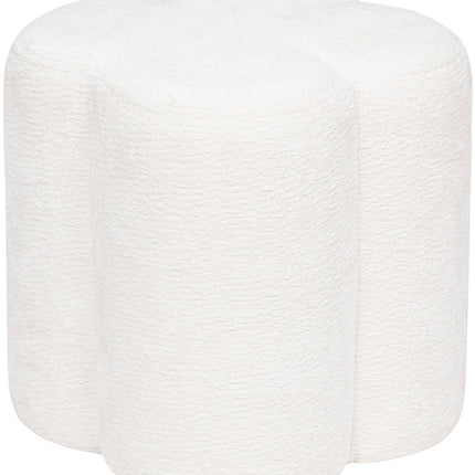 Atmosphera Lavon Poef - Ø35xH38cm - Wit