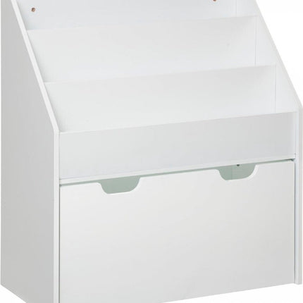 Atmosphera for Kids- Kinderboekenkast- MDF- Met Wielen- Wit- 63 x 30 x 70 cm
