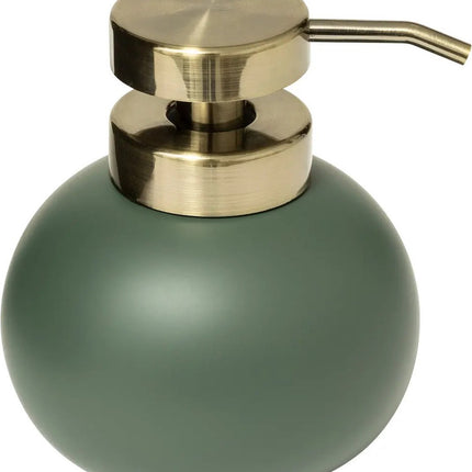 5Five Zeeppompje/dispenser Savon - kunststeen - ficus groen - kunststeen - 10 x 12 cm - 400 ml