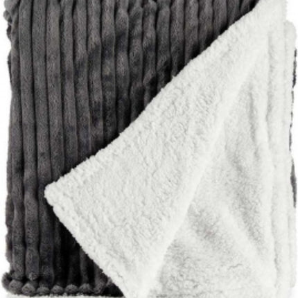 Deken Donker grijs Corduroy (150 x 200 cm)