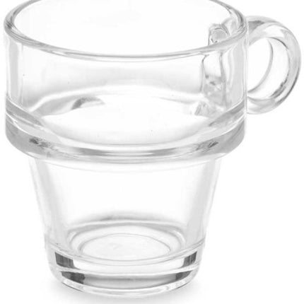 Vivalto Espressokop - Set van 6 - Stapelbaar - 90ml - Espressoglas - Kleine Koffieglas