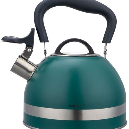 Kinghoff 1855 - Fluitketel met fluit - 1.8 liter - RVS - Groen