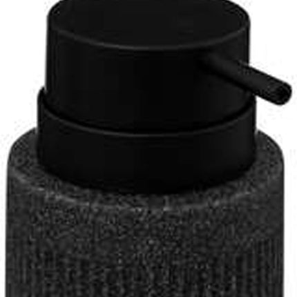 5Five Zeeppompje/zeep dispenser Onyx - antraciet - polystone - 17 x 7 cm - 350 ml