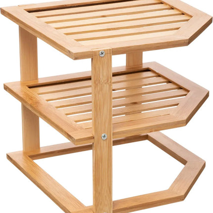 5Five keukenrek/opbergrek/aanrecht organizer - 26 x 23 x 26 cm - bamboe hout